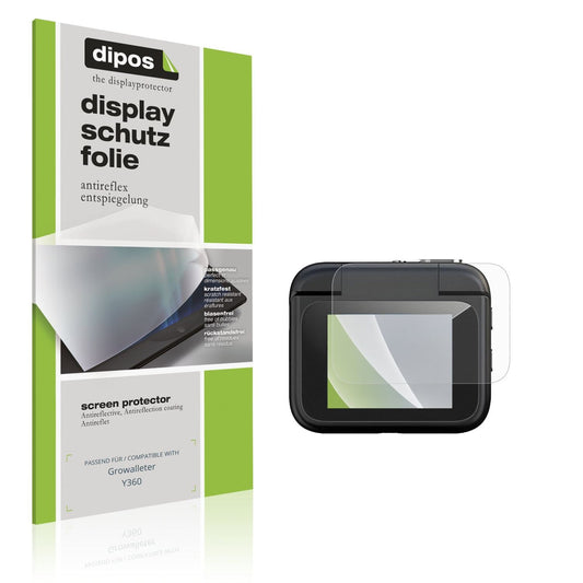 Matte Displayschutzfolie von dipos passend für Growalleter Y360, präziser Zuschnitt und blasenfrei montiert