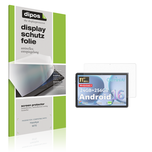 Matte Displayschutzfolie von dipos passend für Hasskya M70, präziser Zuschnitt und blasenfrei montiert