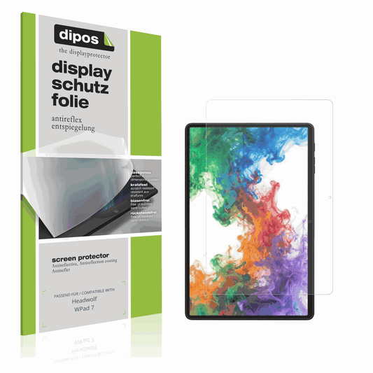 Matte Displayschutzfolie von dipos passend für Headwolf WPad 7, präziser Zuschnitt und blasenfrei montiert