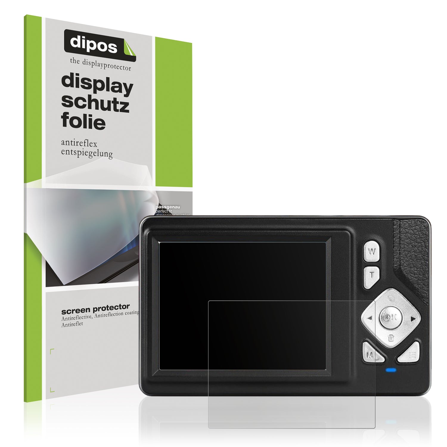 Matte Displayschutzfolie von dipos passend für HERBYD CD-W8 Digitalkamera, präziser Zuschnitt und blasenfrei montiert