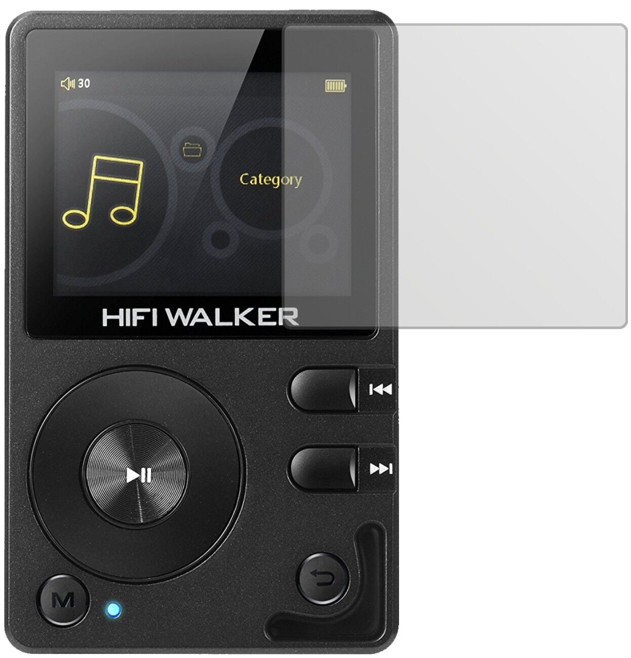 Matte Displayschutzfolie von dipos passend für HIFI WALKER H2 MP3-Player, präziser Zuschnitt und blasenfrei montiert