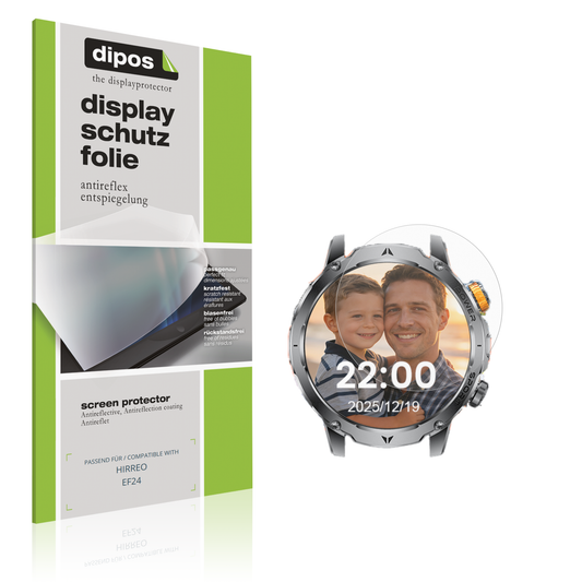 Matte Displayschutzfolie von dipos passend für HIRREO EF24, präziser Zuschnitt und blasenfrei montiert