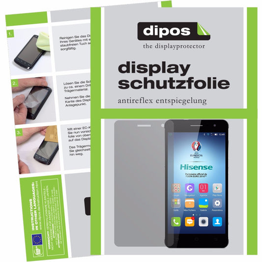 Matte Displayschutzfolie von dipos passend für Hisense C20, präziser Zuschnitt und blasenfrei montiert