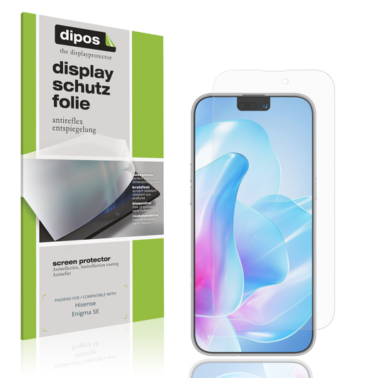 Matte Displayschutzfolie von dipos passend für Hisense Enigma SE, präziser Zuschnitt und blasenfrei montiert