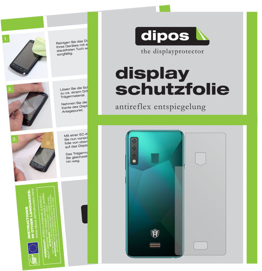 Matte Displayschutzfolie von dipos passend für HiSense King Kong 6 Rückseite, präziser Zuschnitt und blasenfrei montiert