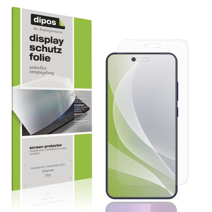 Matte Displayschutzfolie von dipos passend für Hisense T55, präziser Zuschnitt und blasenfrei montiert