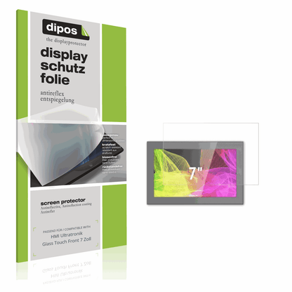 Matte Displayschutzfolie von dipos passend für HMI Ultratronik Glass Touch Front 7 Zoll, präziser Zuschnitt und blasenfrei montiert