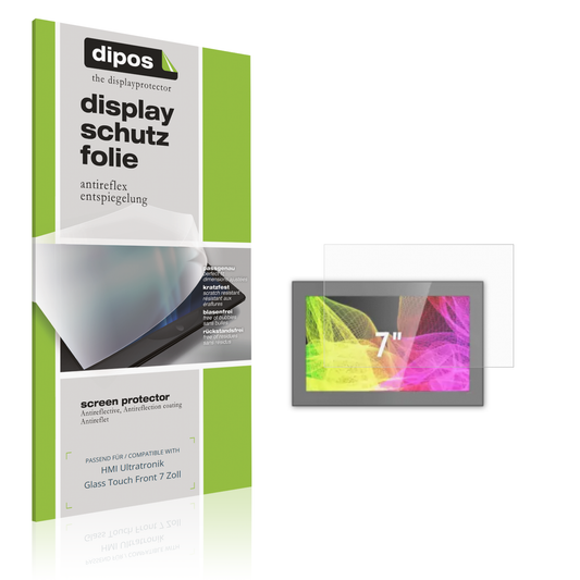 Matte Displayschutzfolie von dipos passend für HMI Ultratronik Glass Touch Front 7 Zoll, präziser Zuschnitt und blasenfrei montiert