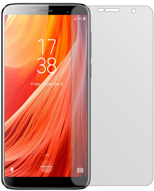 Matte Displayschutzfolie von dipos passend für HOMTOM S7, präziser Zuschnitt und blasenfrei montiert