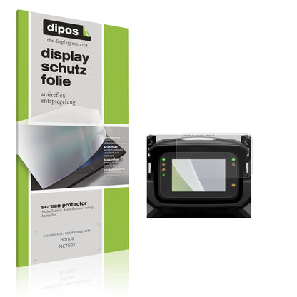 Matte Displayschutzfolie von dipos passend für Honda NC750X, präziser Zuschnitt und blasenfrei montiert