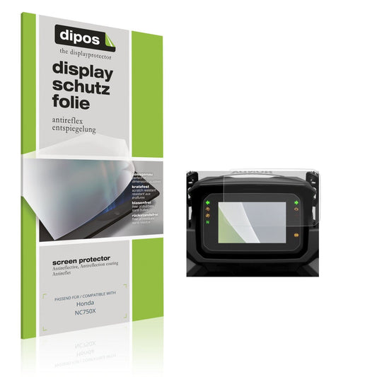 Matte Displayschutzfolie von dipos passend für Honda NC750X, präziser Zuschnitt und blasenfrei montiert