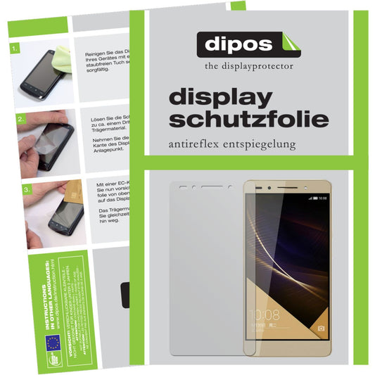 Matte Displayschutzfolie von dipos passend für Honor 7 Huawei, präziser Zuschnitt und blasenfrei montiert