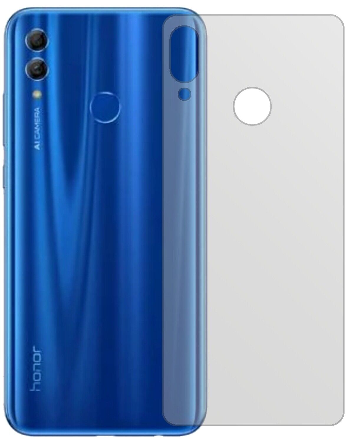 Matte Displayschutzfolie von dipos passend für Honor 10 Lite Rückseite, präziser Zuschnitt und blasenfrei montiert