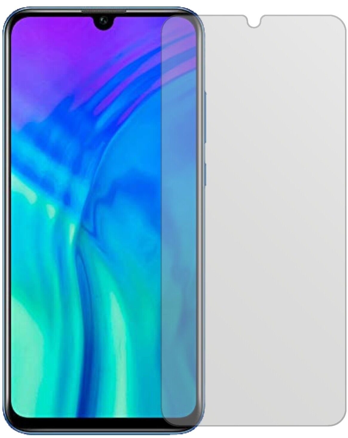 Matte Displayschutzfolie von dipos passend für Honor 20 lite, präziser Zuschnitt und blasenfrei montiert