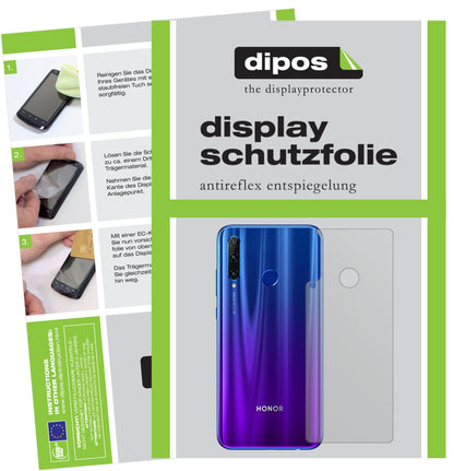 Matte Displayschutzfolie von dipos passend für Honor 20 lite Rückseite, präziser Zuschnitt und blasenfrei montiert