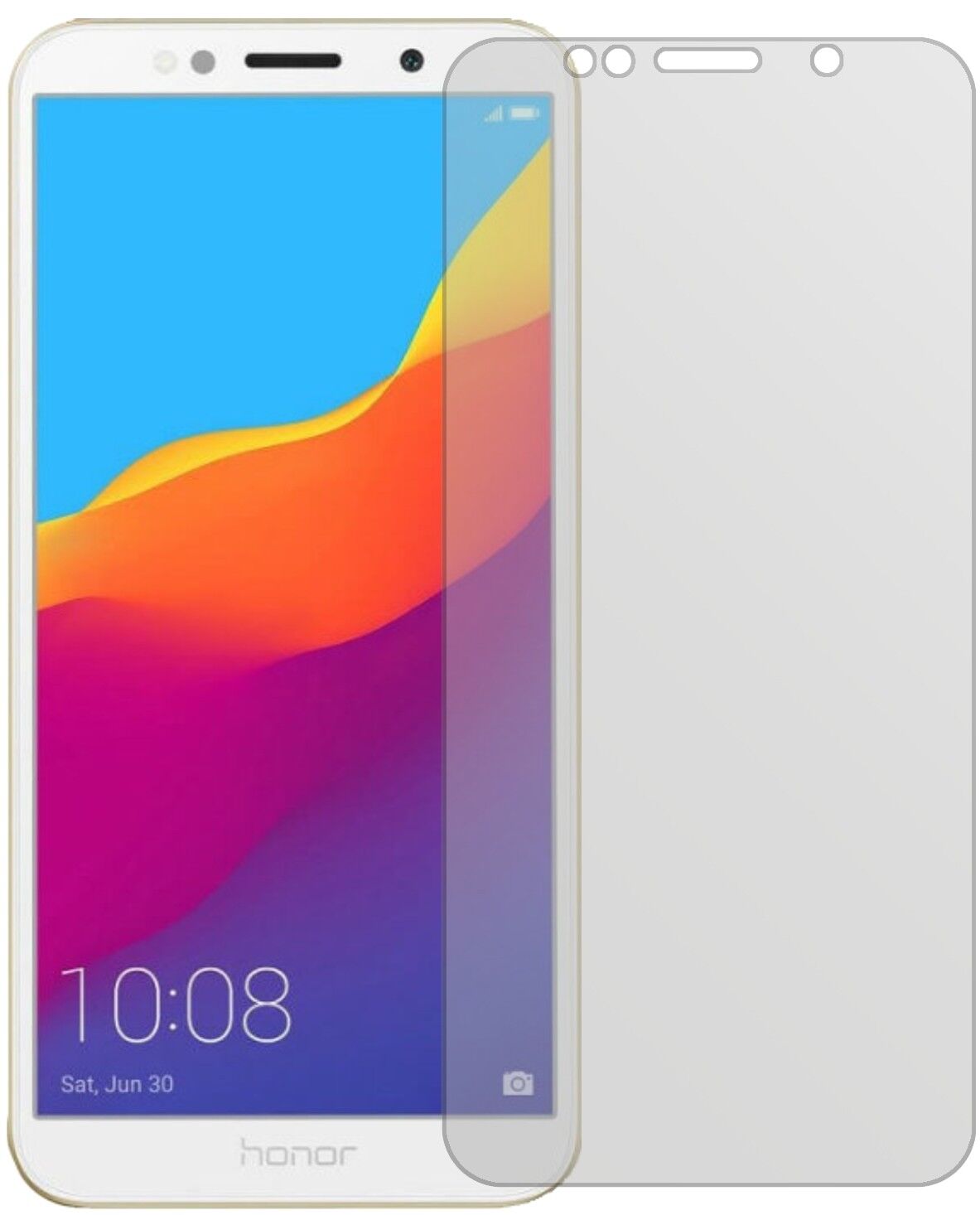 Matte Displayschutzfolie von dipos passend für Honor 7A, präziser Zuschnitt und blasenfrei montiert