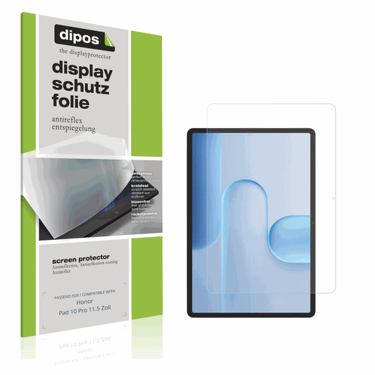 Matte Displayschutzfolie von dipos passend für Honor Pad 10 Pro 11.5 Zoll, präziser Zuschnitt und blasenfrei montiert