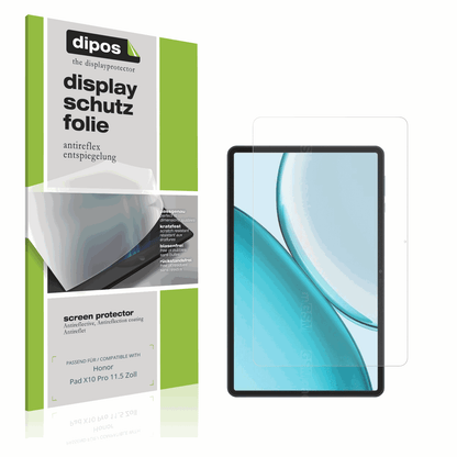 Matte Displayschutzfolie von dipos passend für Honor Pad X10 Pro 11.5 Zoll, präziser Zuschnitt und blasenfrei montiert