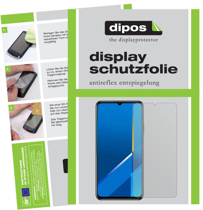 Matte Displayschutzfolie von dipos passend für Honor X10 Max 5G, präziser Zuschnitt und blasenfrei montiert