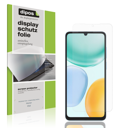 Matte Displayschutzfolie von dipos passend für Honor X5d, präziser Zuschnitt und blasenfrei montiert
