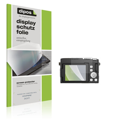 Matte Displayschutzfolie von dipos passend für HOOPWNE DC077, präziser Zuschnitt und blasenfrei montiert