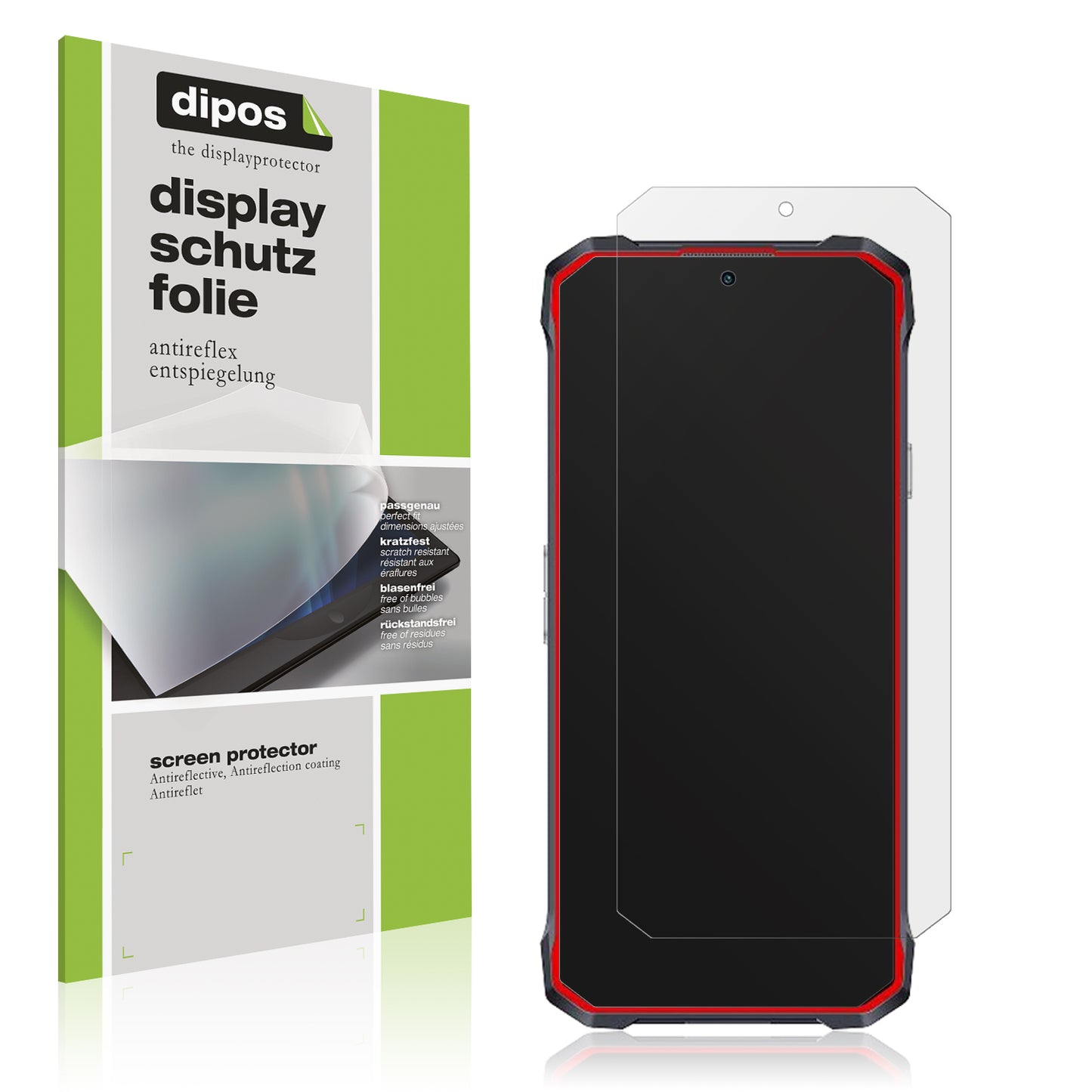 Matte Displayschutzfolie von dipos passend für Hotwav T7, präziser Zuschnitt und blasenfrei montiert