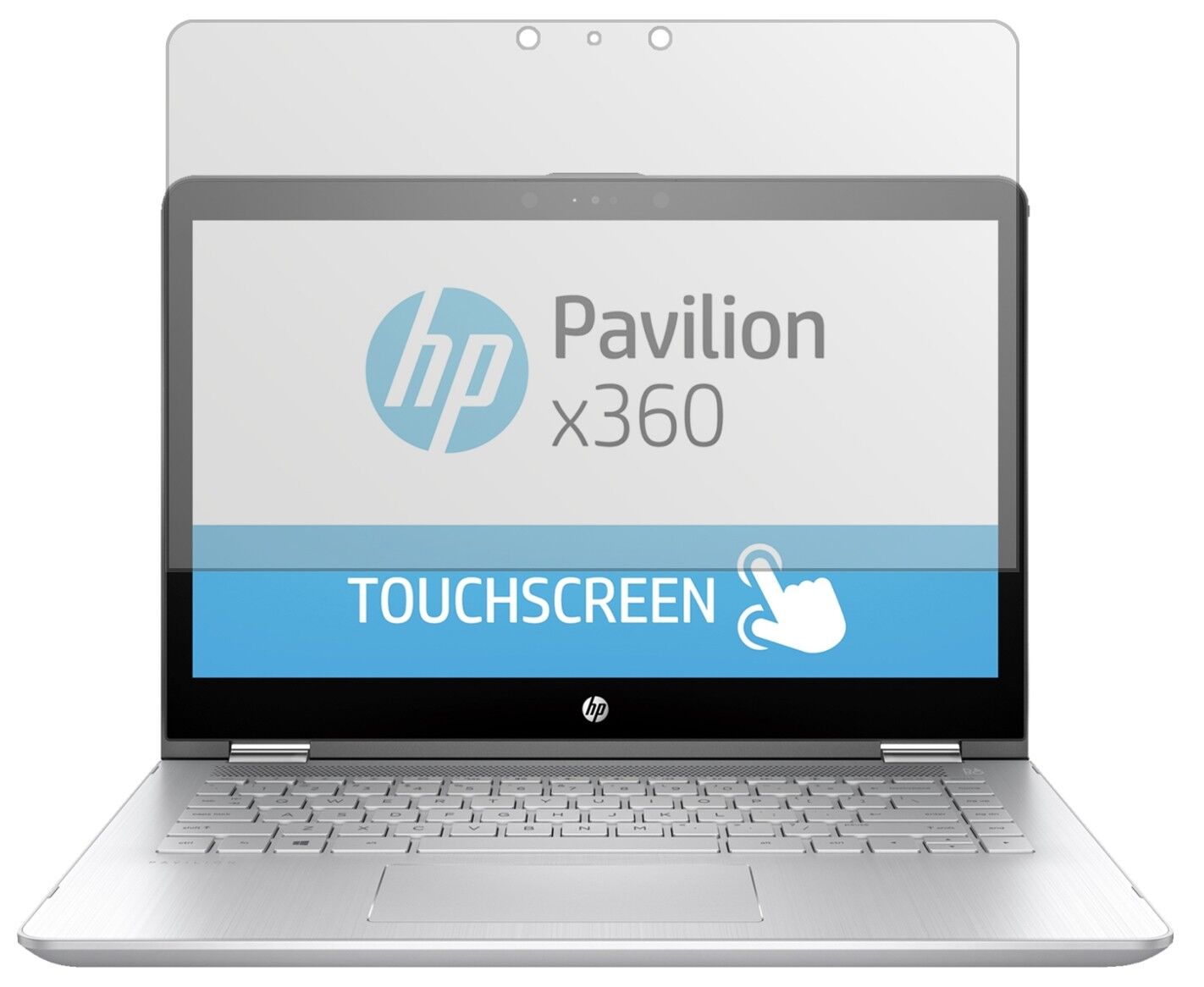 Matte Displayschutzfolie von dipos passend für HP Pavilion x360 14 ba035ng, präziser Zuschnitt und blasenfrei montiert