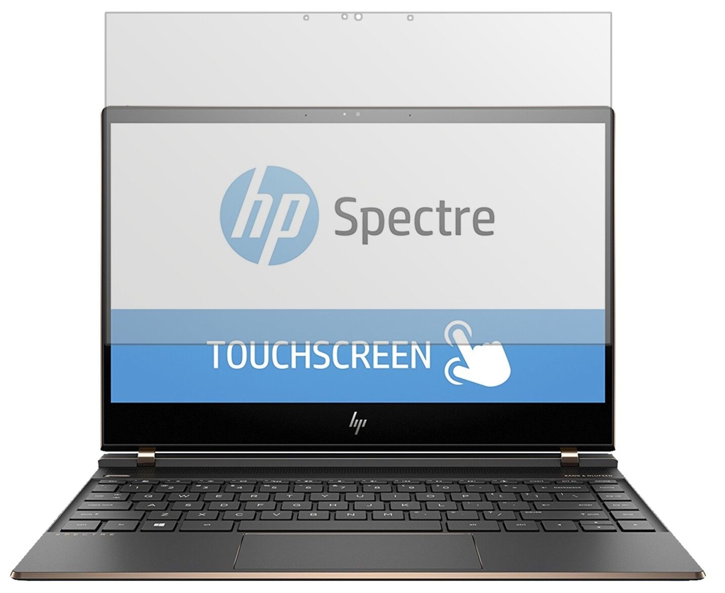 Matte Displayschutzfolie von dipos passend für HP Spectre 13-af033ng, präziser Zuschnitt und blasenfrei montiert