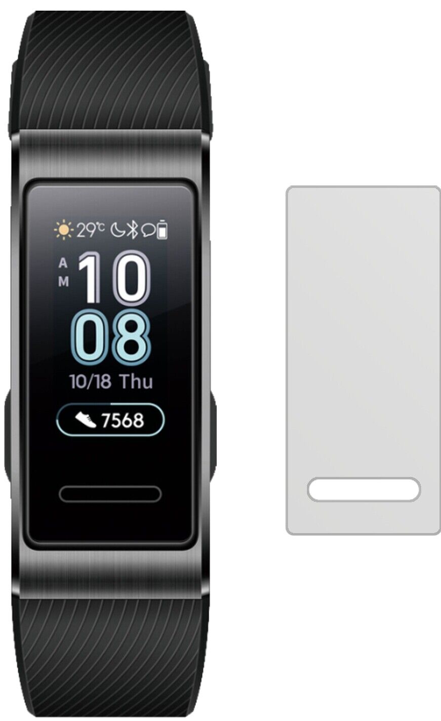 Matte Displayschutzfolie von dipos passend für Huawei Band 3 Pro, präziser Zuschnitt und blasenfrei montiert