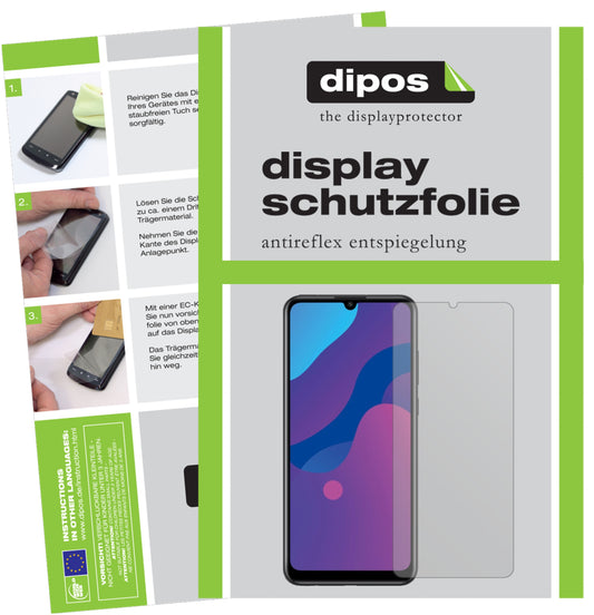 Matte Displayschutzfolie von dipos passend für Honor Play 9A, präziser Zuschnitt und blasenfrei montiert
