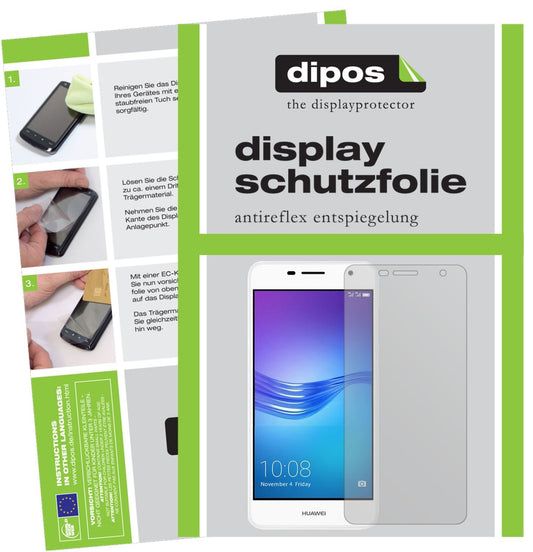 Matte Displayschutzfolie von dipos passend für Huawei Enjoy 7 Plus, präziser Zuschnitt und blasenfrei montiert