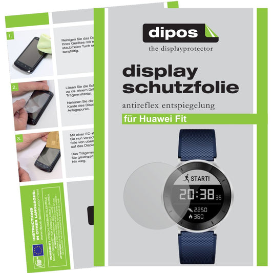 Matte Displayschutzfolie von dipos passend für Huawei Fit, präziser Zuschnitt und blasenfrei montiert