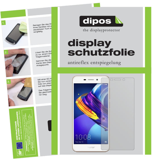 Matte Displayschutzfolie von dipos passend für Huawei Honor 6C Pro, präziser Zuschnitt und blasenfrei montiert