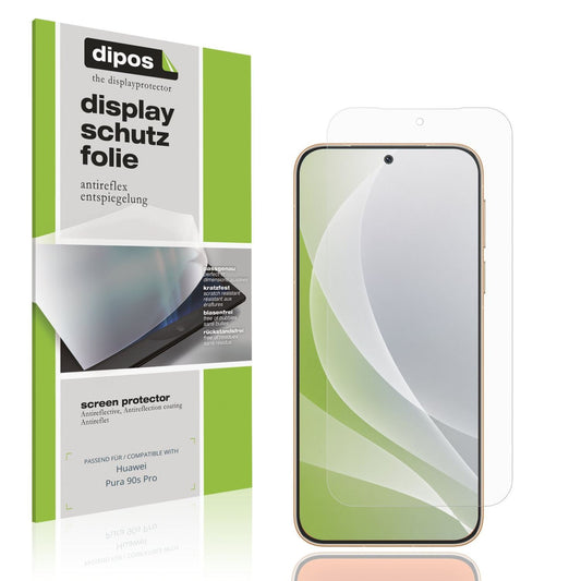 Matte Displayschutzfolie von dipos passend für Huawei Pura 90s Pro, präziser Zuschnitt und blasenfrei montiert