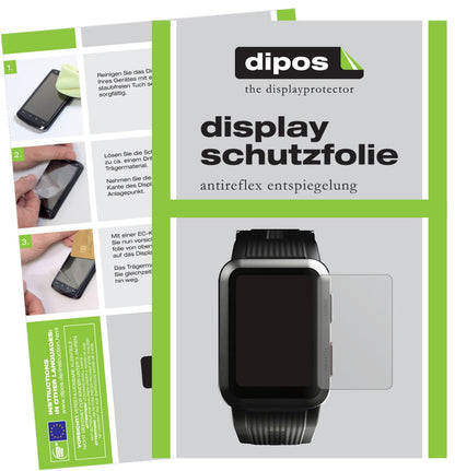 Matte Displayschutzfolie von dipos passend für Huawei Watch D, präziser Zuschnitt und blasenfrei montiert