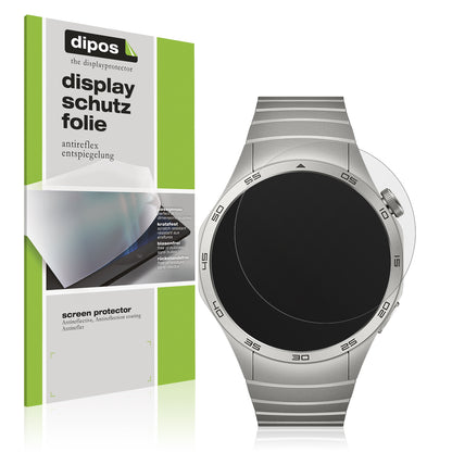 Matte Displayschutzfolie von dipos passend für Huawei Watch GT4 46mm, präziser Zuschnitt und blasenfrei montiert