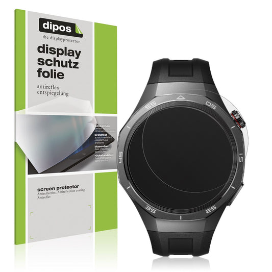 Matte Displayschutzfolie von dipos passend für Huawei Watch GT5, präziser Zuschnitt und blasenfrei montiert