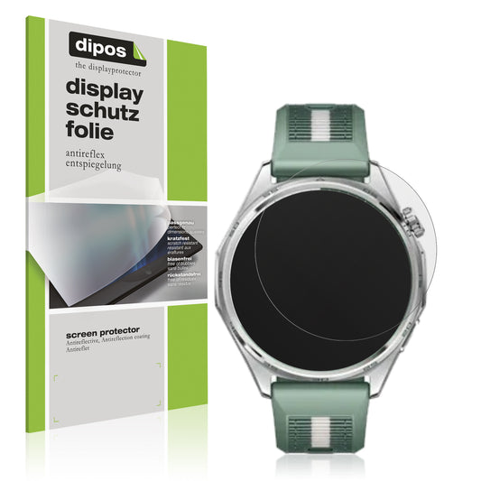 Matte Displayschutzfolie von dipos passend für Huawei Watch GT6 46mm, präziser Zuschnitt und blasenfrei montiert