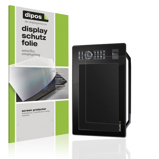 Matte Displayschutzfolie von dipos passend für Humminbird Xplore 10, präziser Zuschnitt und blasenfrei montiert