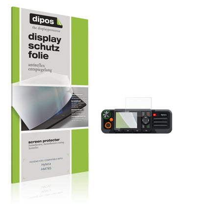 Matte Displayschutzfolie von dipos passend für Hytera HM785, präziser Zuschnitt und blasenfrei montiert
