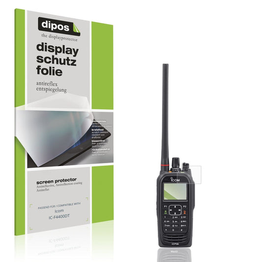 Matte Displayschutzfolie von dipos passend für Icom IC-F4400DT, präziser Zuschnitt und blasenfrei montiert