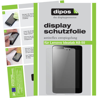 Matte Displayschutzfolie von dipos passend für IdeaTab A8-50 (A5500-F) Lenovo, präziser Zuschnitt und blasenfrei montiert