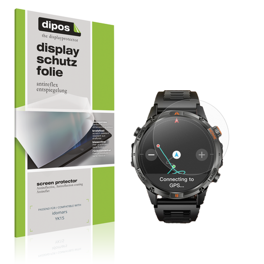 Matte Displayschutzfolie von dipos passend für idomars YK15, präziser Zuschnitt und blasenfrei montiert