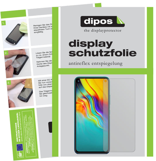Matte Displayschutzfolie von dipos passend für Infinix Note 7 Lite, präziser Zuschnitt und blasenfrei montiert