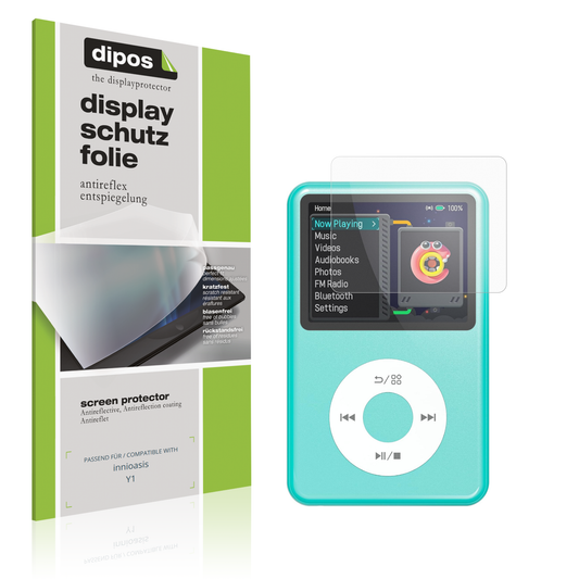 Matte Displayschutzfolie von dipos passend für innioasis Y1, präziser Zuschnitt und blasenfrei montiert