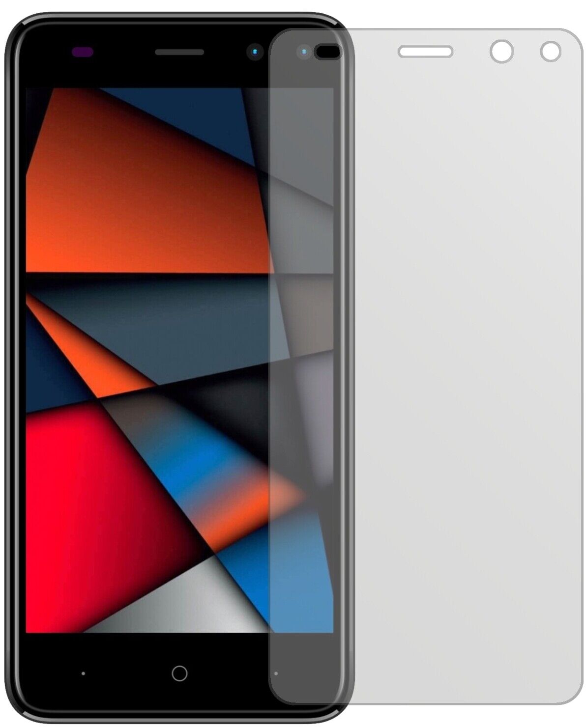 Matte Displayschutzfolie von dipos passend für Intex Indie 6, präziser Zuschnitt und blasenfrei montiert