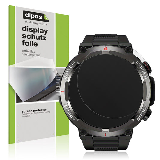Matte Displayschutzfolie von dipos passend für IOWODO W50 1.39 Zoll Smartwatch, präziser Zuschnitt und blasenfrei montiert
