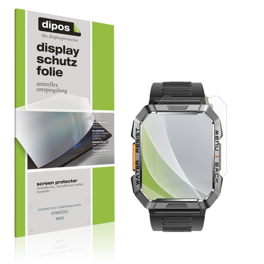 Matte Displayschutzfolie von dipos passend für IOWODO W60, präziser Zuschnitt und blasenfrei montiert