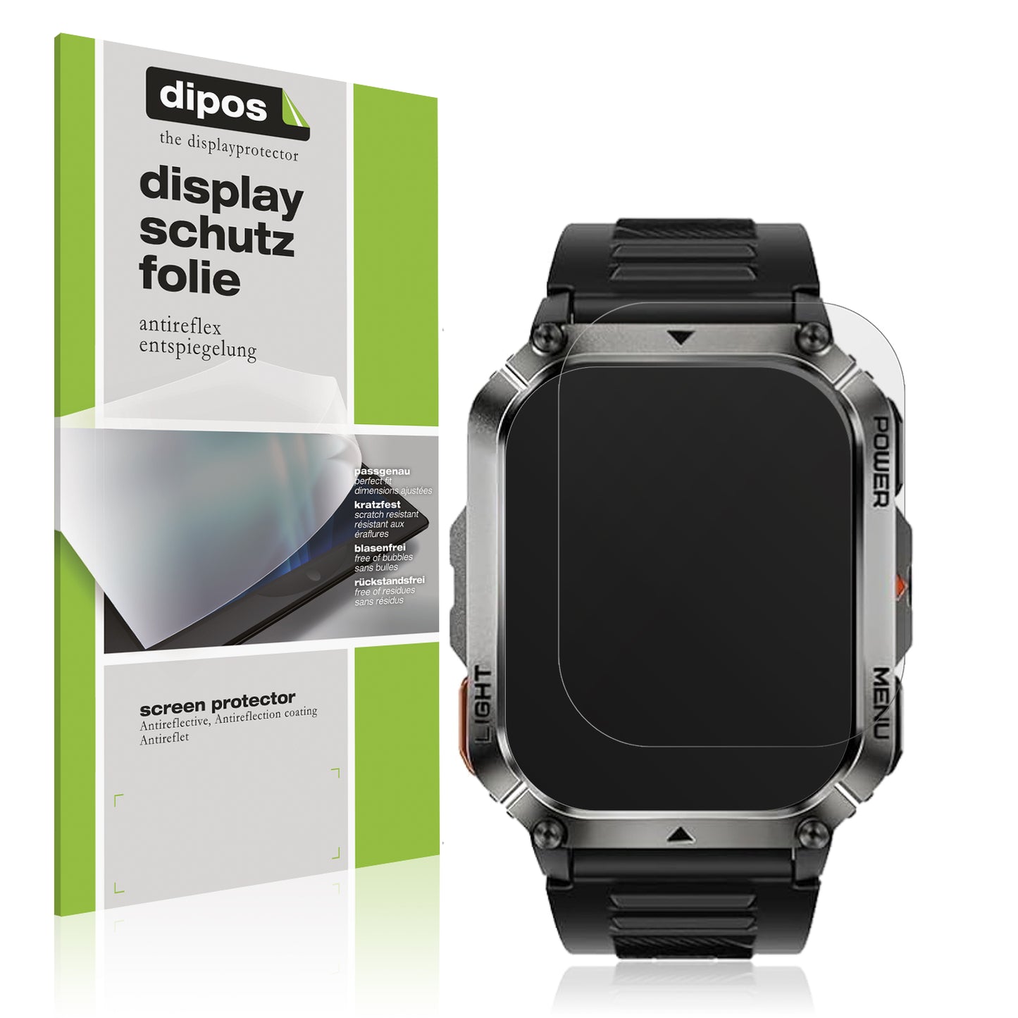 Matte Displayschutzfolie von dipos passend für Iowodo W70 Pro 2.01 Zoll, präziser Zuschnitt und blasenfrei montiert