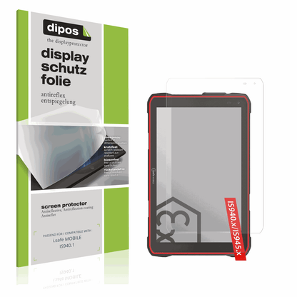 Matte Displayschutzfolie von dipos passend für i.safe MOBILE IS940.1, präziser Zuschnitt und blasenfrei montiert